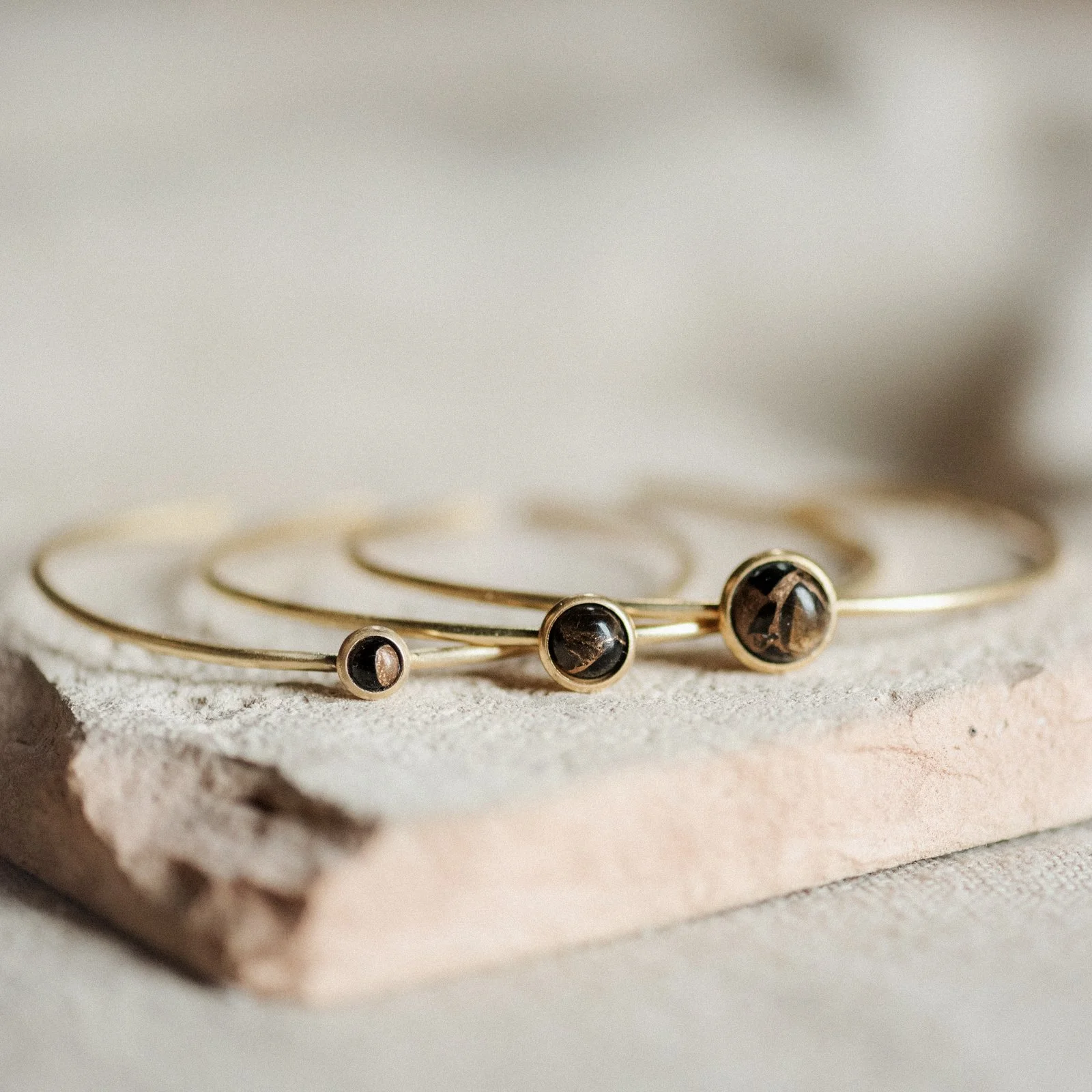 HYALITE STACKER // COPPER OBSIDIAN — COMMONFORM JEWELRY // Modern